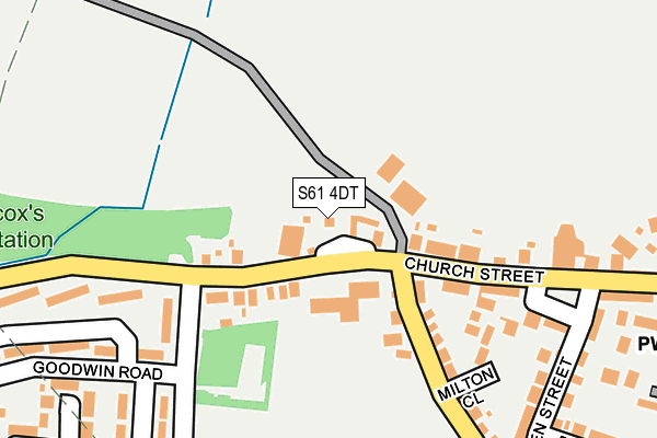 S61 4DT map - OS OpenMap – Local (Ordnance Survey)