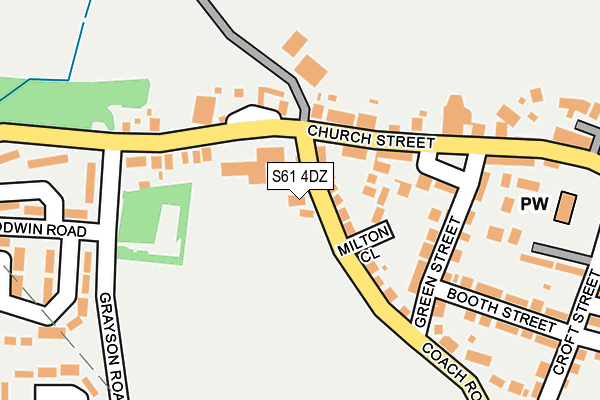 S61 4DZ map - OS OpenMap – Local (Ordnance Survey)