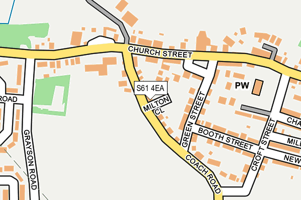 S61 4EA map - OS OpenMap – Local (Ordnance Survey)