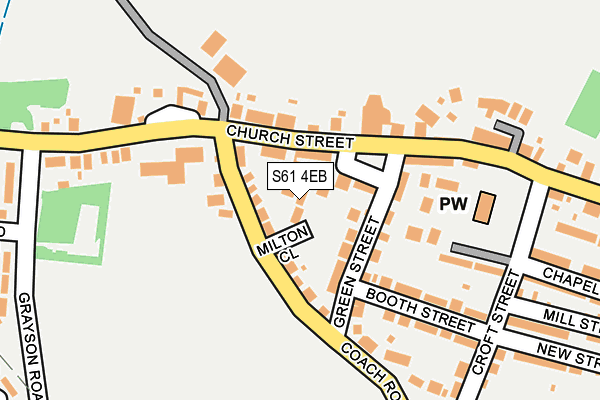 S61 4EB map - OS OpenMap – Local (Ordnance Survey)