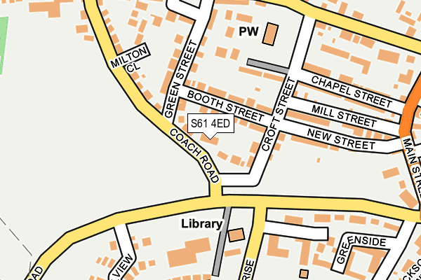 S61 4ED map - OS OpenMap – Local (Ordnance Survey)