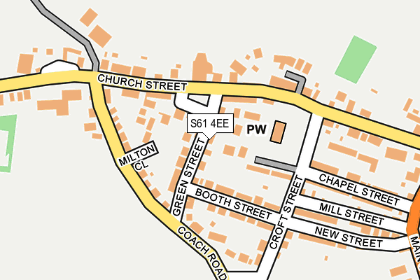S61 4EE map - OS OpenMap – Local (Ordnance Survey)