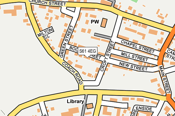 S61 4EG map - OS OpenMap – Local (Ordnance Survey)