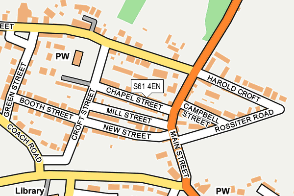 S61 4EN map - OS OpenMap – Local (Ordnance Survey)