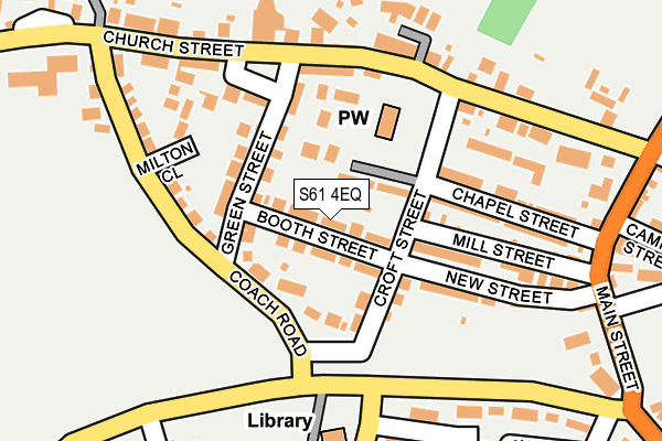 S61 4EQ map - OS OpenMap – Local (Ordnance Survey)