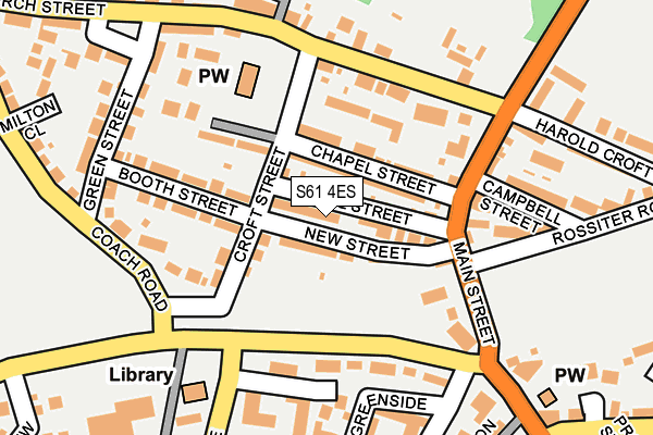 S61 4ES map - OS OpenMap – Local (Ordnance Survey)