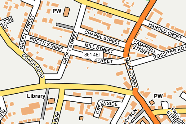 S61 4ET map - OS OpenMap – Local (Ordnance Survey)