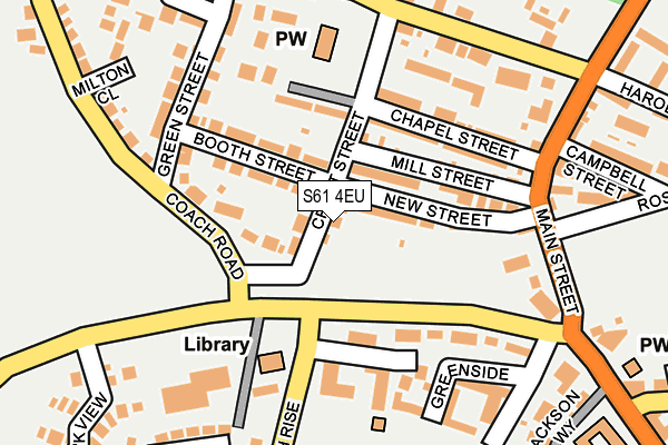 S61 4EU map - OS OpenMap – Local (Ordnance Survey)