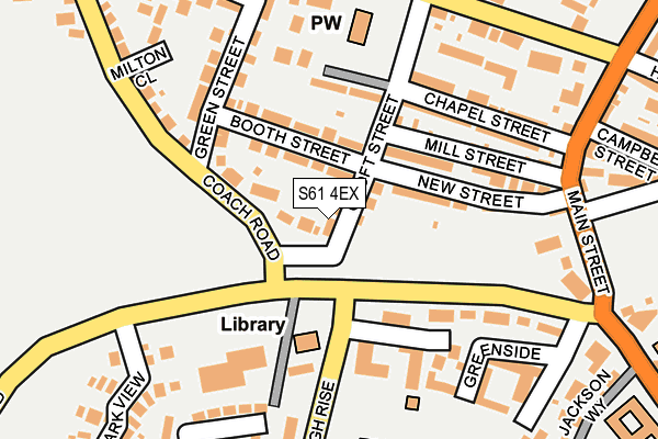 S61 4EX map - OS OpenMap – Local (Ordnance Survey)