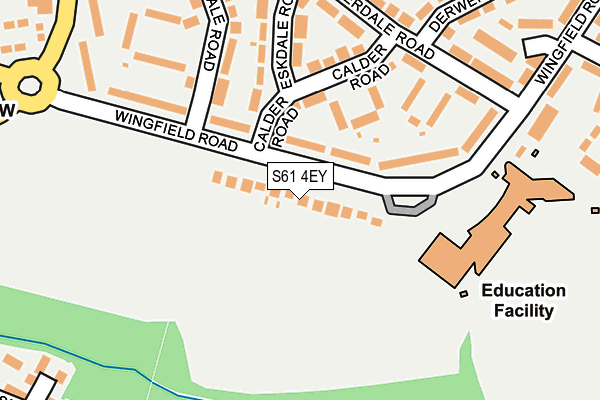 S61 4EY map - OS OpenMap – Local (Ordnance Survey)