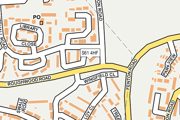 S61 4HF map - OS OpenMap – Local (Ordnance Survey)