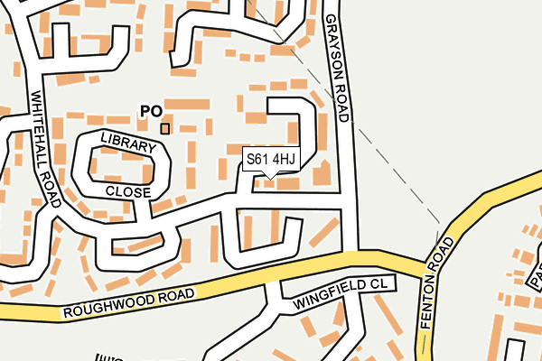 S61 4HJ map - OS OpenMap – Local (Ordnance Survey)