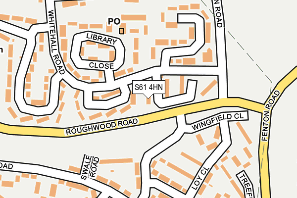 S61 4HN map - OS OpenMap – Local (Ordnance Survey)