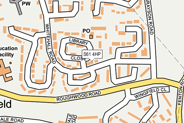 S61 4HP map - OS OpenMap – Local (Ordnance Survey)