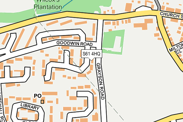 S61 4HQ map - OS OpenMap – Local (Ordnance Survey)
