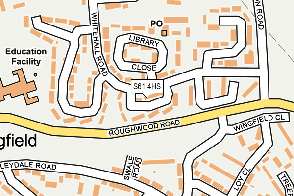 S61 4HS map - OS OpenMap – Local (Ordnance Survey)