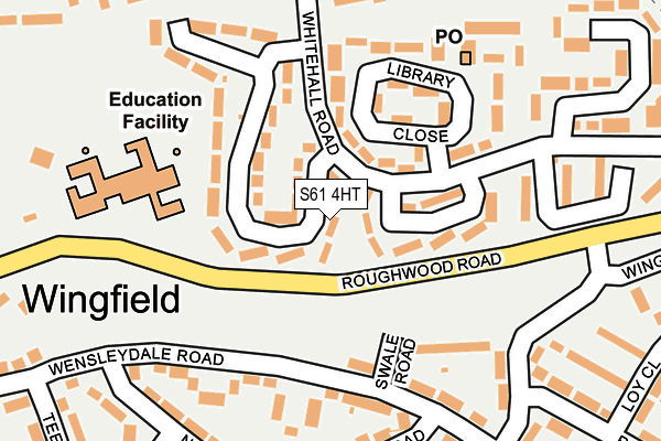 S61 4HT map - OS OpenMap – Local (Ordnance Survey)