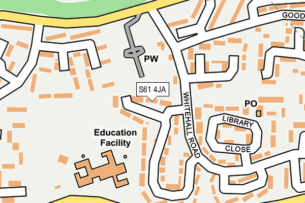 S61 4JA map - OS OpenMap – Local (Ordnance Survey)
