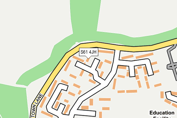 S61 4JH map - OS OpenMap – Local (Ordnance Survey)