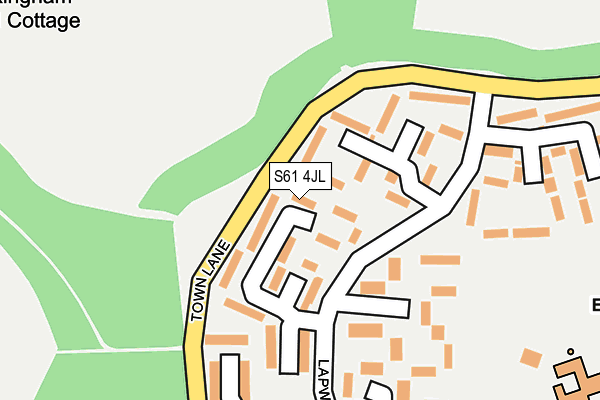 S61 4JL map - OS OpenMap – Local (Ordnance Survey)