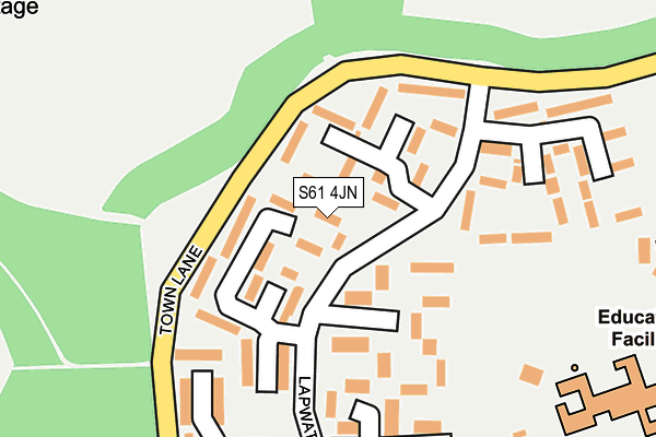 S61 4JN map - OS OpenMap – Local (Ordnance Survey)