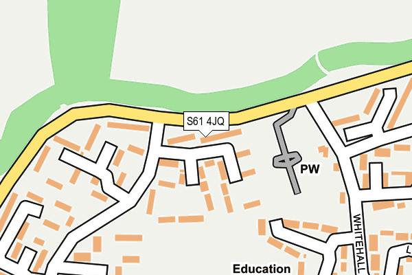 S61 4JQ map - OS OpenMap – Local (Ordnance Survey)