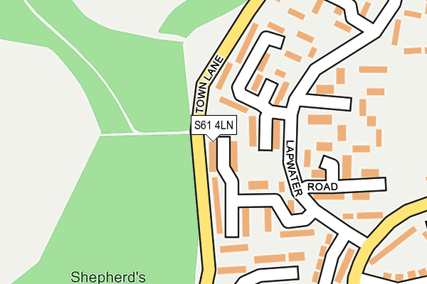 S61 4LN map - OS OpenMap – Local (Ordnance Survey)