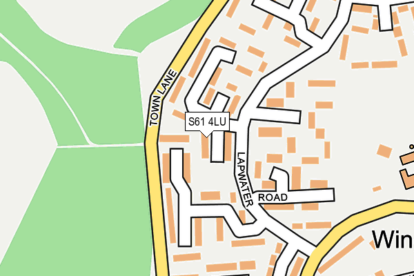 S61 4LU map - OS OpenMap – Local (Ordnance Survey)