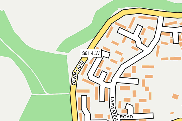S61 4LW map - OS OpenMap – Local (Ordnance Survey)