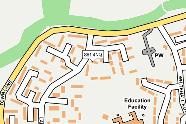 S61 4NQ map - OS OpenMap – Local (Ordnance Survey)