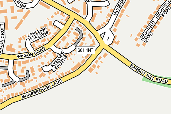 S61 4NT map - OS OpenMap – Local (Ordnance Survey)