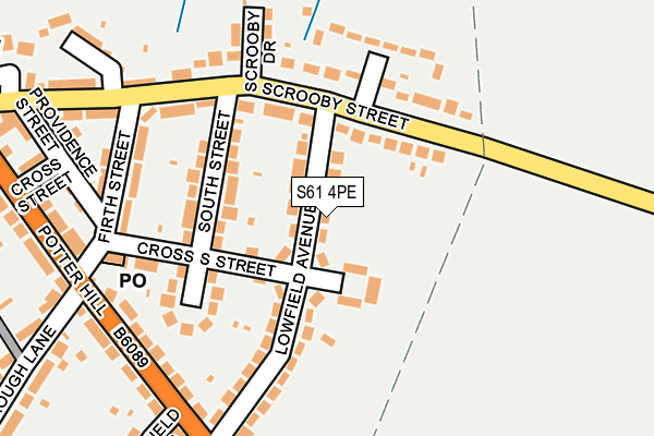 S61 4PE map - OS OpenMap – Local (Ordnance Survey)