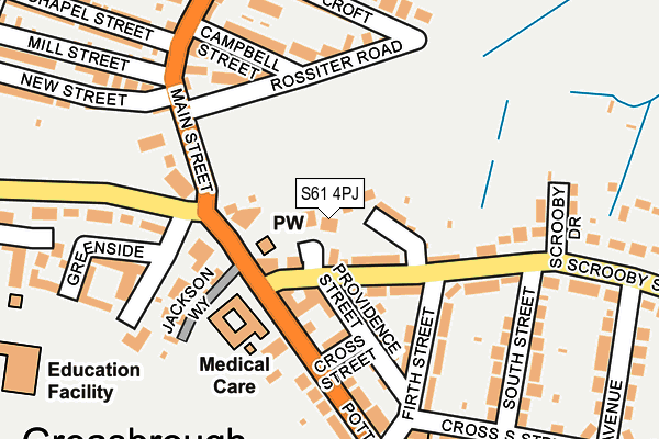 S61 4PJ map - OS OpenMap – Local (Ordnance Survey)