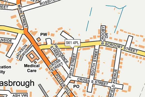 S61 4PL map - OS OpenMap – Local (Ordnance Survey)