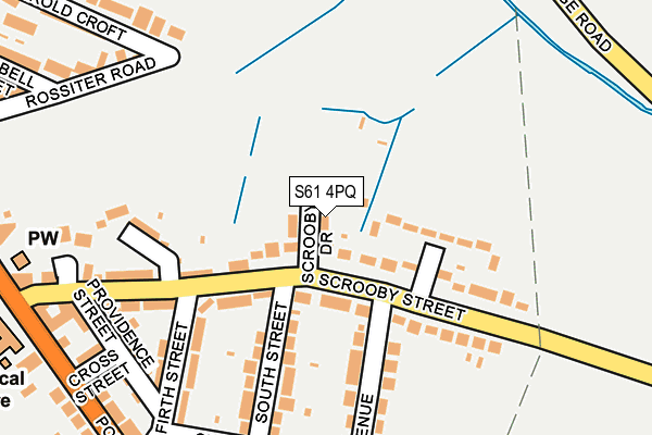 S61 4PQ map - OS OpenMap – Local (Ordnance Survey)