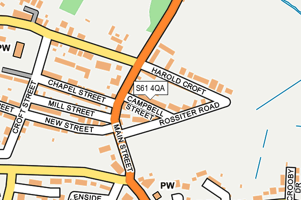 S61 4QA map - OS OpenMap – Local (Ordnance Survey)