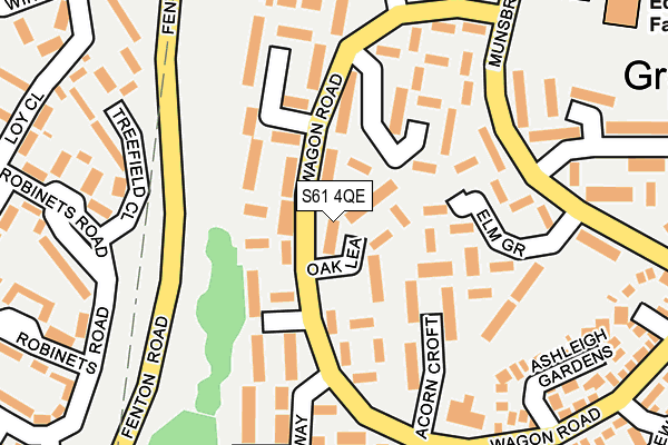 S61 4QE map - OS OpenMap – Local (Ordnance Survey)