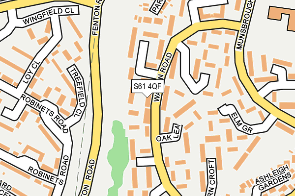 S61 4QF map - OS OpenMap – Local (Ordnance Survey)
