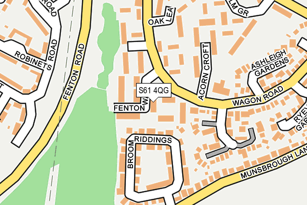S61 4QG map - OS OpenMap – Local (Ordnance Survey)