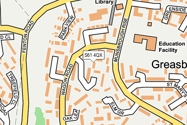 S61 4QX map - OS OpenMap – Local (Ordnance Survey)