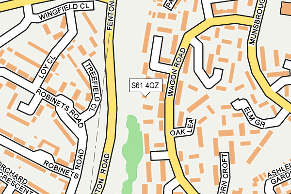 S61 4QZ map - OS OpenMap – Local (Ordnance Survey)