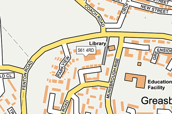 S61 4RD map - OS OpenMap – Local (Ordnance Survey)