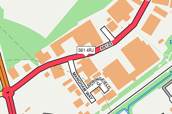 S61 4RJ map - OS OpenMap – Local (Ordnance Survey)
