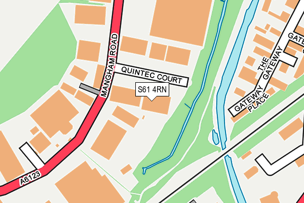 S61 4RN map - OS OpenMap – Local (Ordnance Survey)