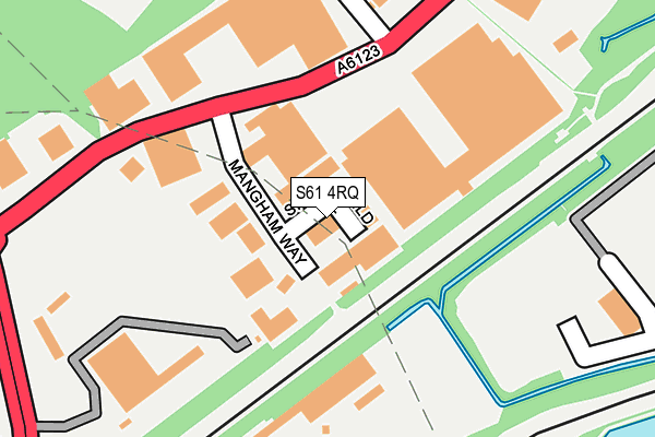 S61 4RQ map - OS OpenMap – Local (Ordnance Survey)