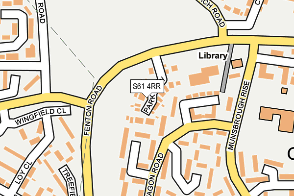 S61 4RR map - OS OpenMap – Local (Ordnance Survey)