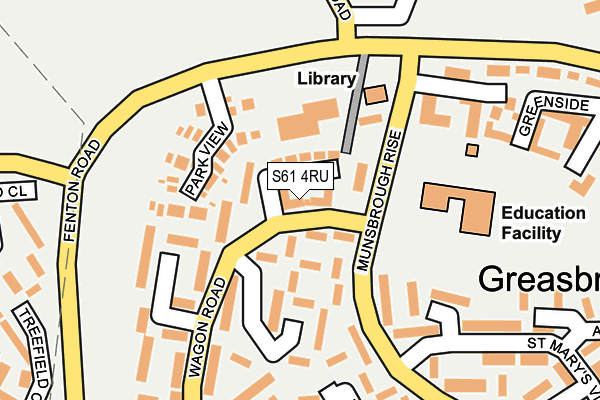 S61 4RU map - OS OpenMap – Local (Ordnance Survey)