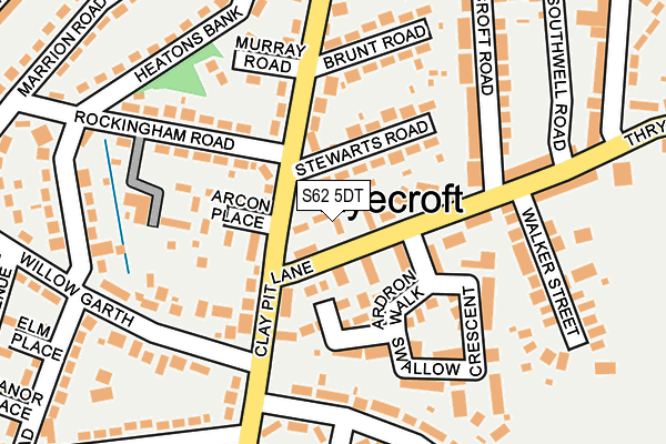 S62 5DT map - OS OpenMap – Local (Ordnance Survey)