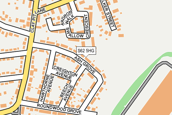 S62 5HG map - OS OpenMap – Local (Ordnance Survey)