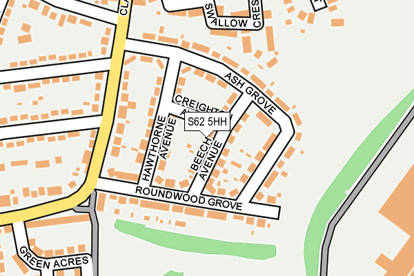 S62 5HH map - OS OpenMap – Local (Ordnance Survey)